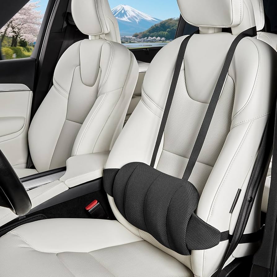 Amazon｜車 腰 クッション ランバーサポート 運転席 腰当て 高さ調節