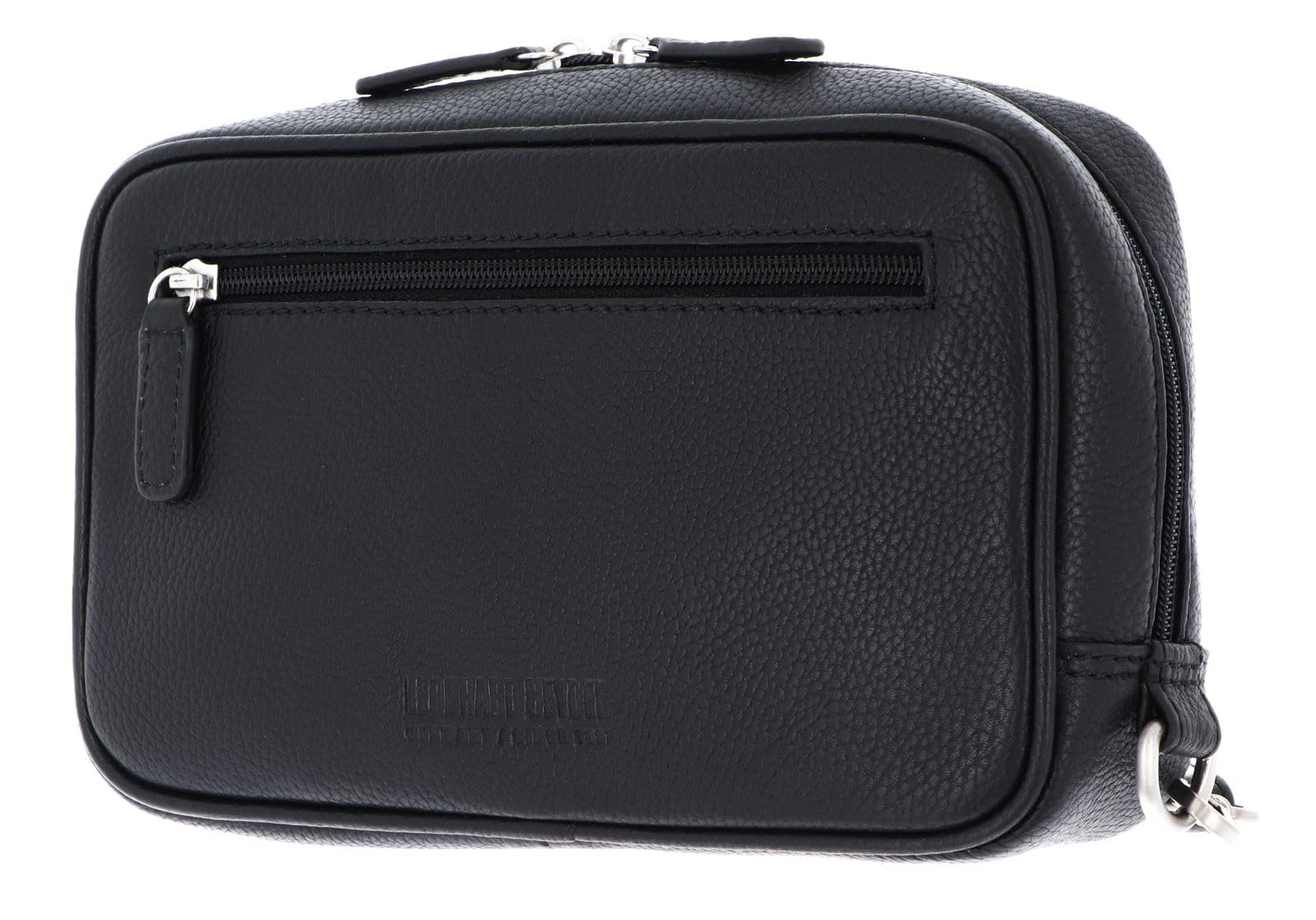 Leonhard Heyden Leder Handgelenktasche Berlin Herrentasche 7358 Schwarz