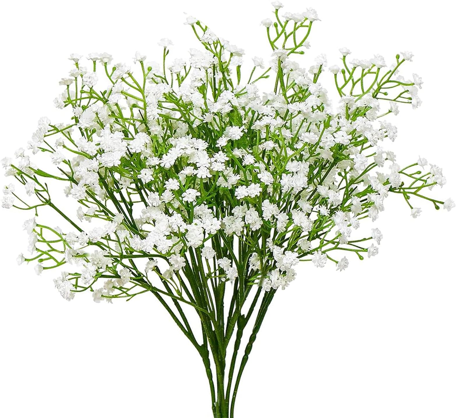 TakFree Gypsophila Artificial Flowers for Decoration, 6pcs Fake Decorative White Artificial Faux Babysbreath Flower Outdoor for Wedding Party Home Decor