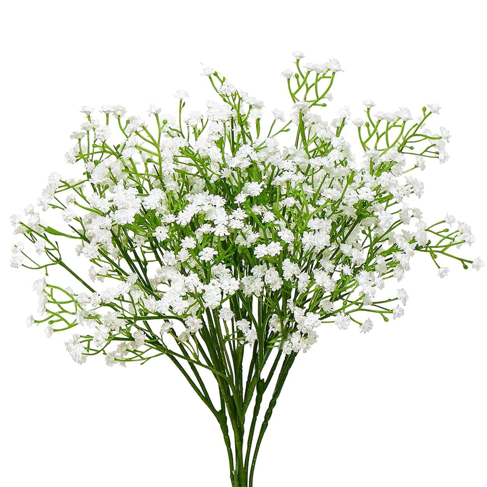 TakFree Gypsophila Artificial Flowers for Decoration, 6pcs Fake Decorative White Artificial Faux Babysbreath Flower Outdoor for Wedding Party Home Decor