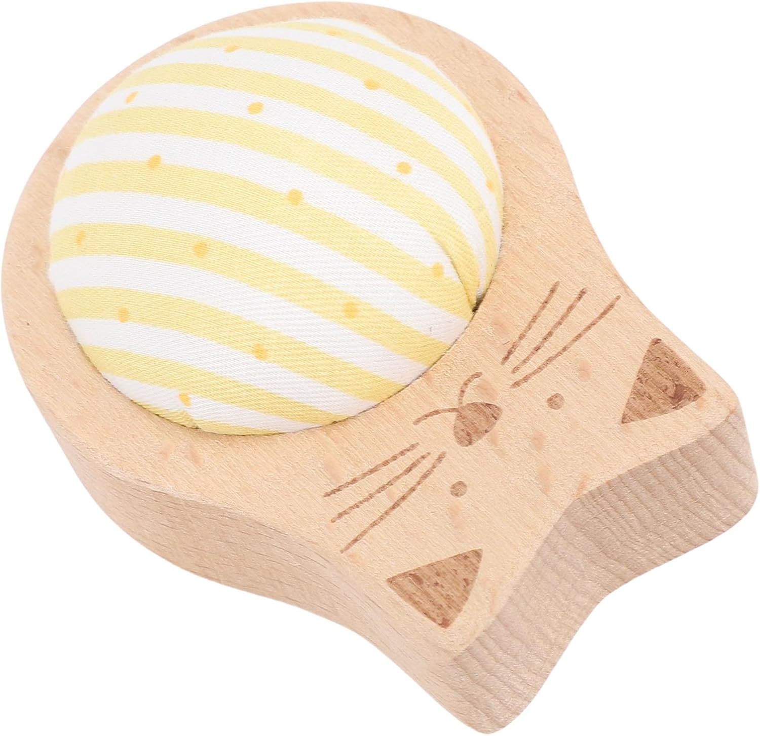Sewing Pins Cushion Set 80PCS Straight Quilting Pins and Wooden Base Needle Pincushion with Storage Case for Crafting Sewing and Quilting Beech Wood Polyester Cotton Ni Plated Iron