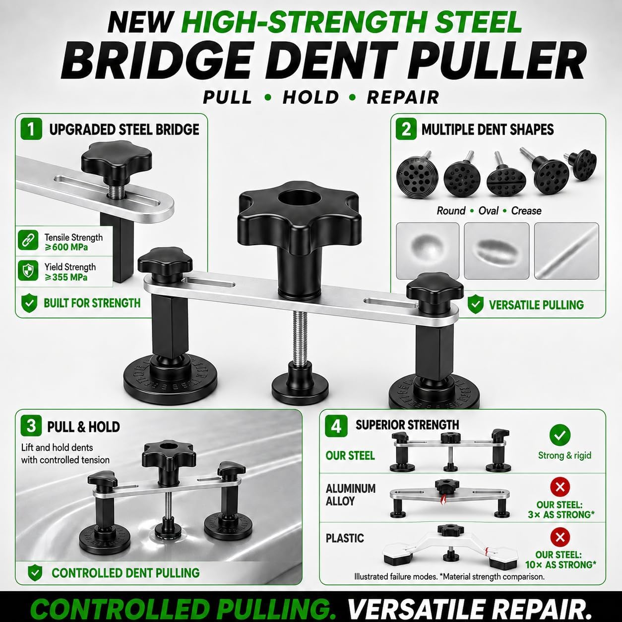 Heat-Free Cold Glue Dent Puller with Hot & Cold Repair System