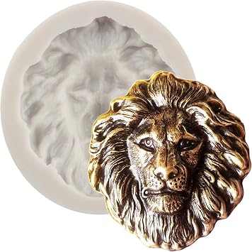 Lion Head Silicone Fondant Molds | Animal Cake Decorating Cupcake Topper Candy Chocolate Gum Paste Polymer Clay