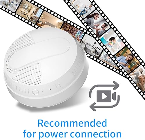 Miniatura 6 de LIZVIE Detector de humo Cámara oculta, 10000mAh 1080P Detección de movimiento y visión nocturna, aplicación remota Wi-Fi 2.4G Vista en tiempo