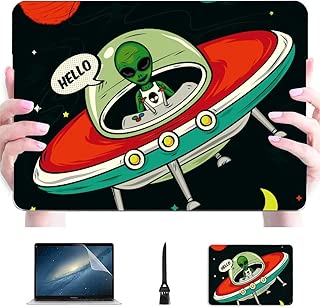 Case MacBook Air 13 Alien Invasion Vector Illustration Plastic Hard Shell Compatible Mac MacBook Pro Screen Protector Protection Accessories for MacBook with Mouse Pad - coolthings.us