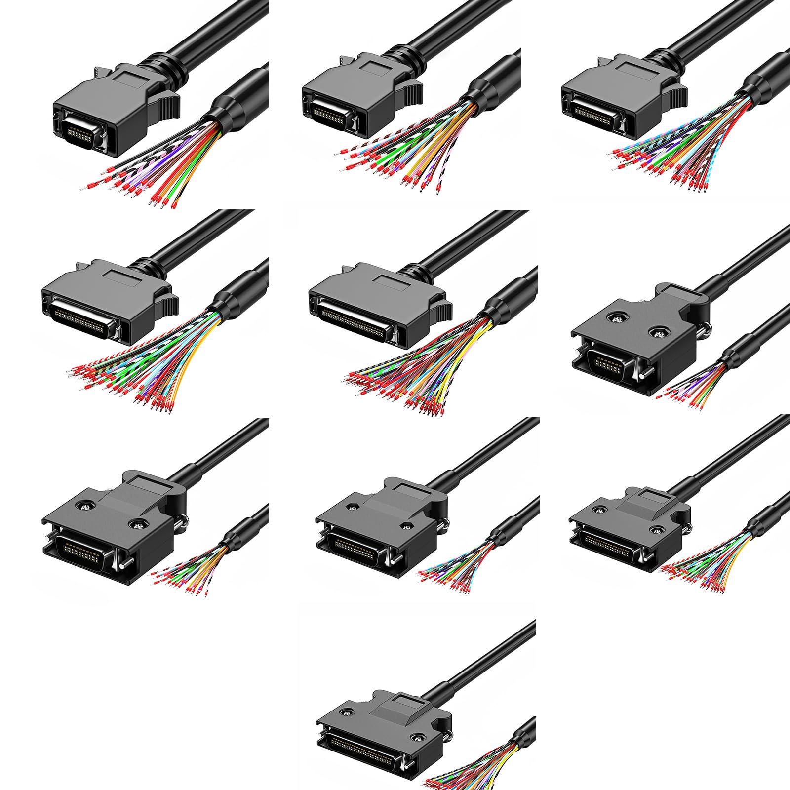 SCSI Câble de connexion avec bornes CN14P CN20P CN26P CN36P CN50P avec fixation push-up/vis Différentes interfaces 6 longueurs