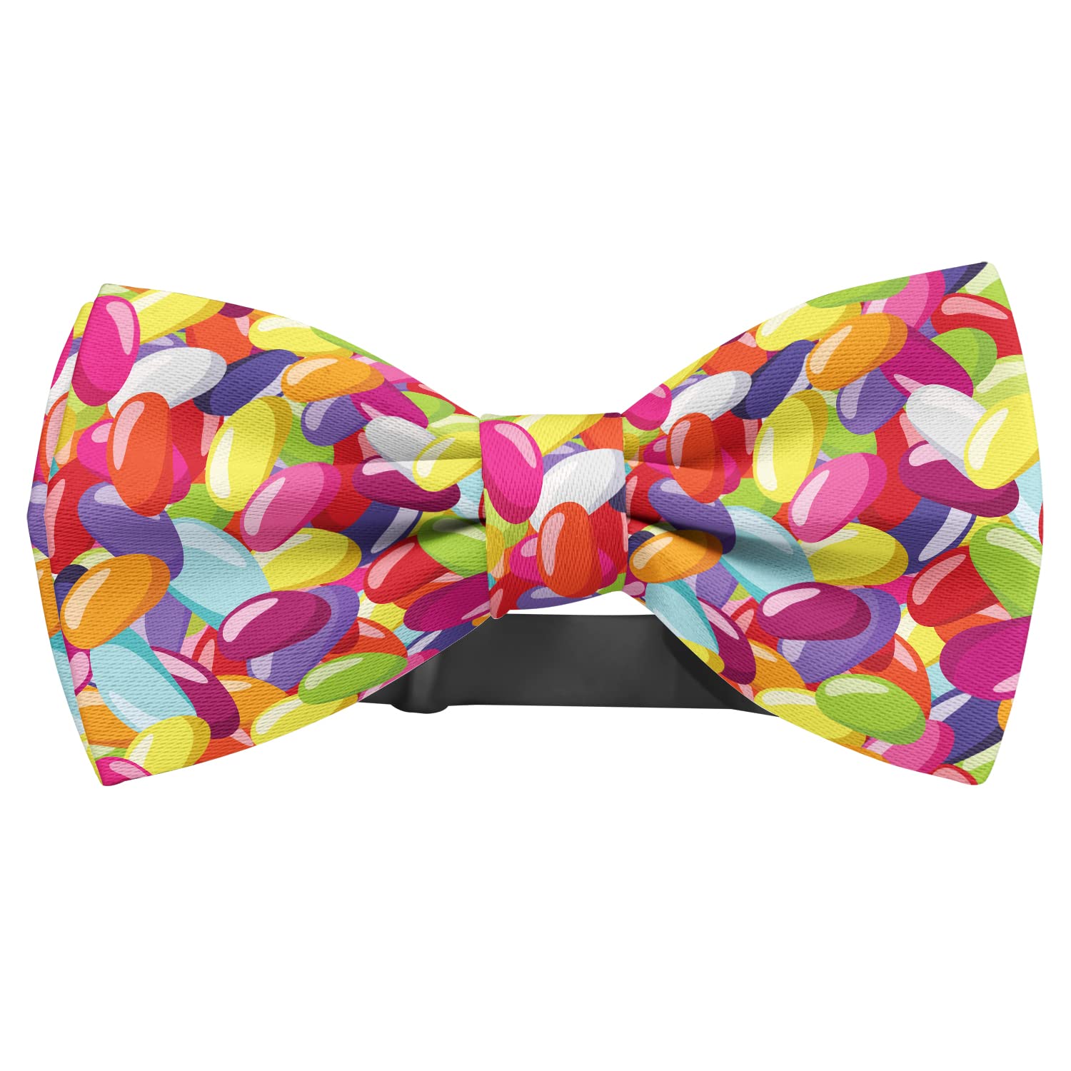 KAWAMOUSE Adjustable Pre-tied bow tie for toddler Boys (Jelly Beans Various Pattern) Elegant Cute Bowties for Dogs Cats Pets