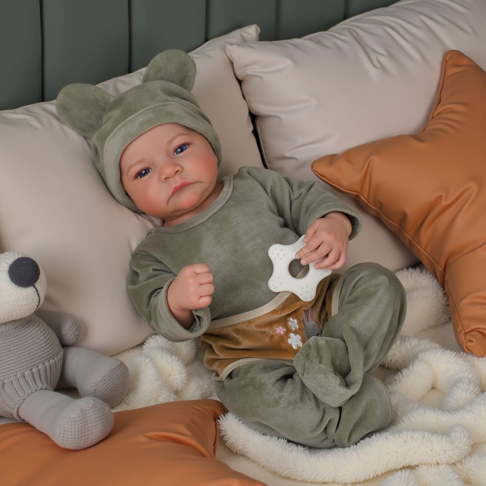Acquista 60CM Reborn Doll Maggie Pittura dettagliata a mano con vene visibili Realistica 3D Tonalità della pelle Bambola appena nata per bambini Regalo di compleanno in Italia a partire da 33