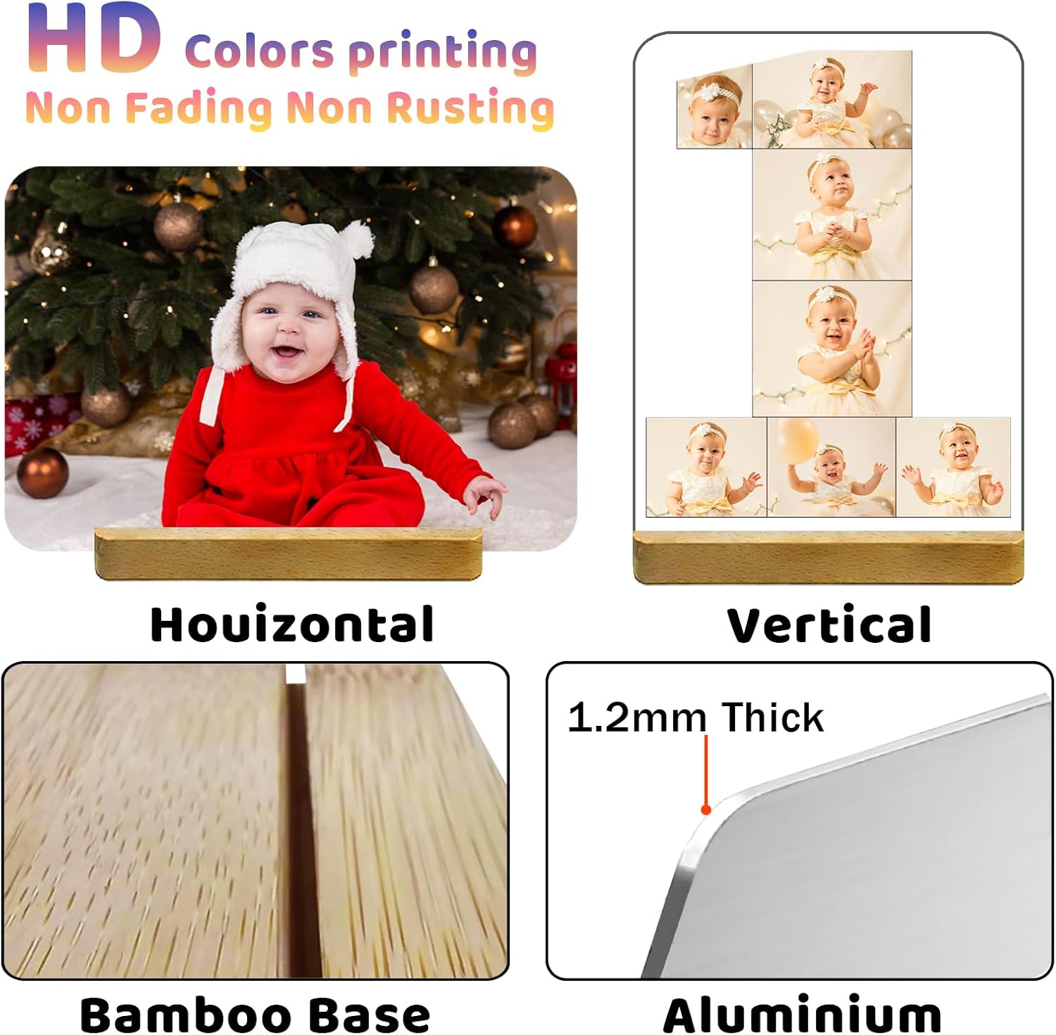 Custom Prints from Photos, Personalized Metal Prints with Your Photos, Customize Photo Prints Gifts Your Own Picture Frame for Meaningful Memories of Home Bedroom Office Deco