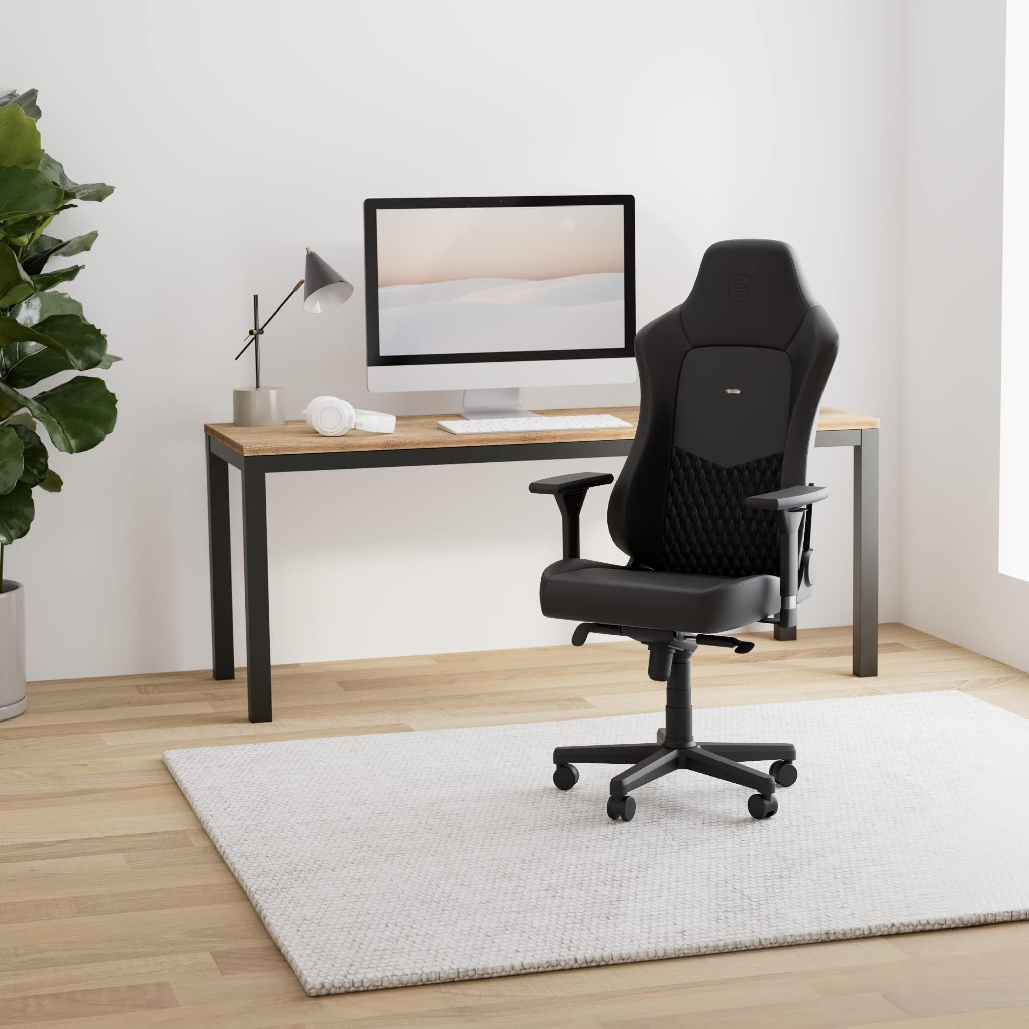 noblechairs HERO Gaming Stuhl - Bürostuhl - Schreibtischstuhl - Echtleder - Schwarz