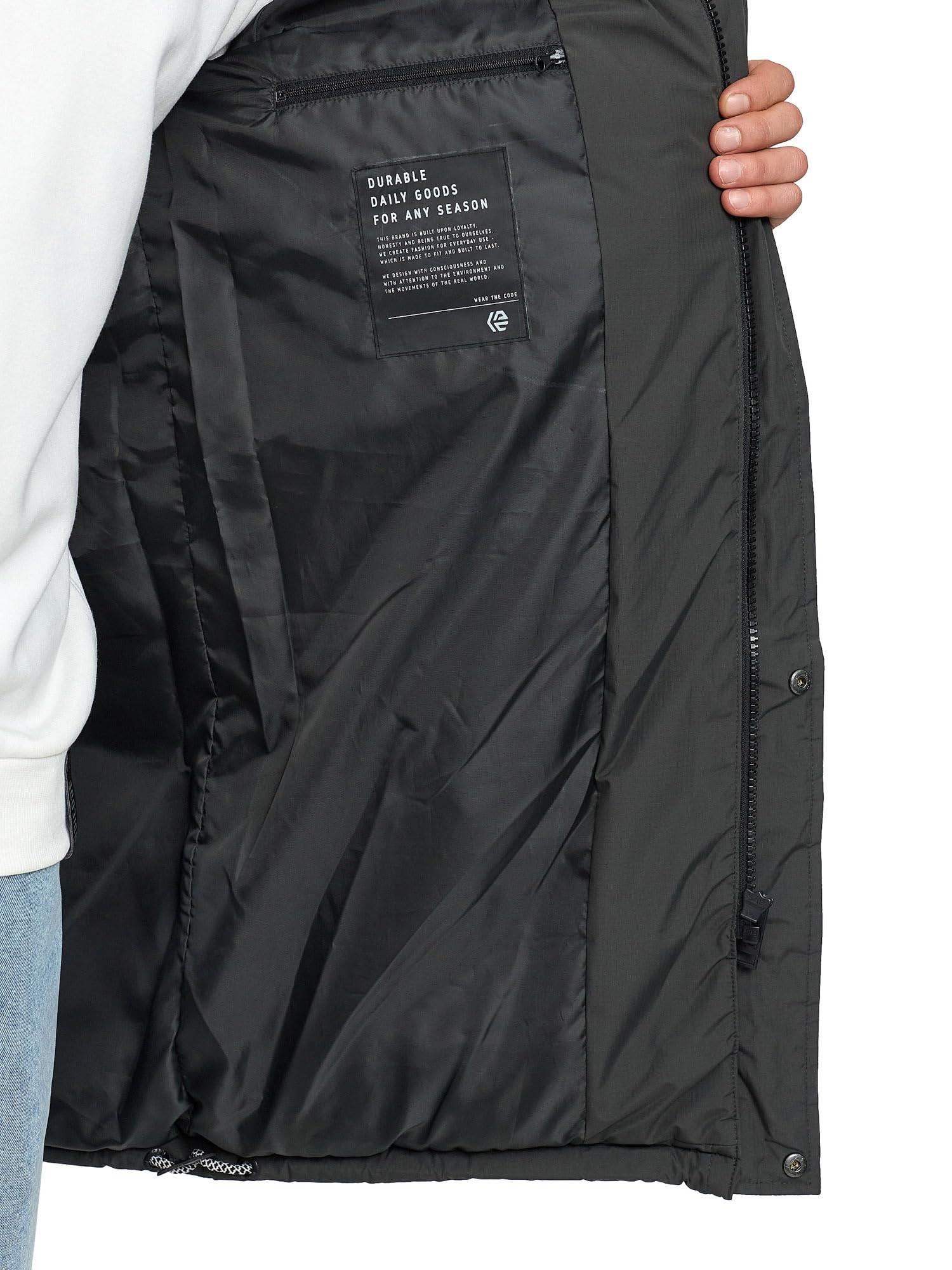 Indicode Chaqueta INPazze para hombre con capucha y forro polar | Abrigo de invierno para hombre Chaqueta acolchada para hombre, gris, XXL