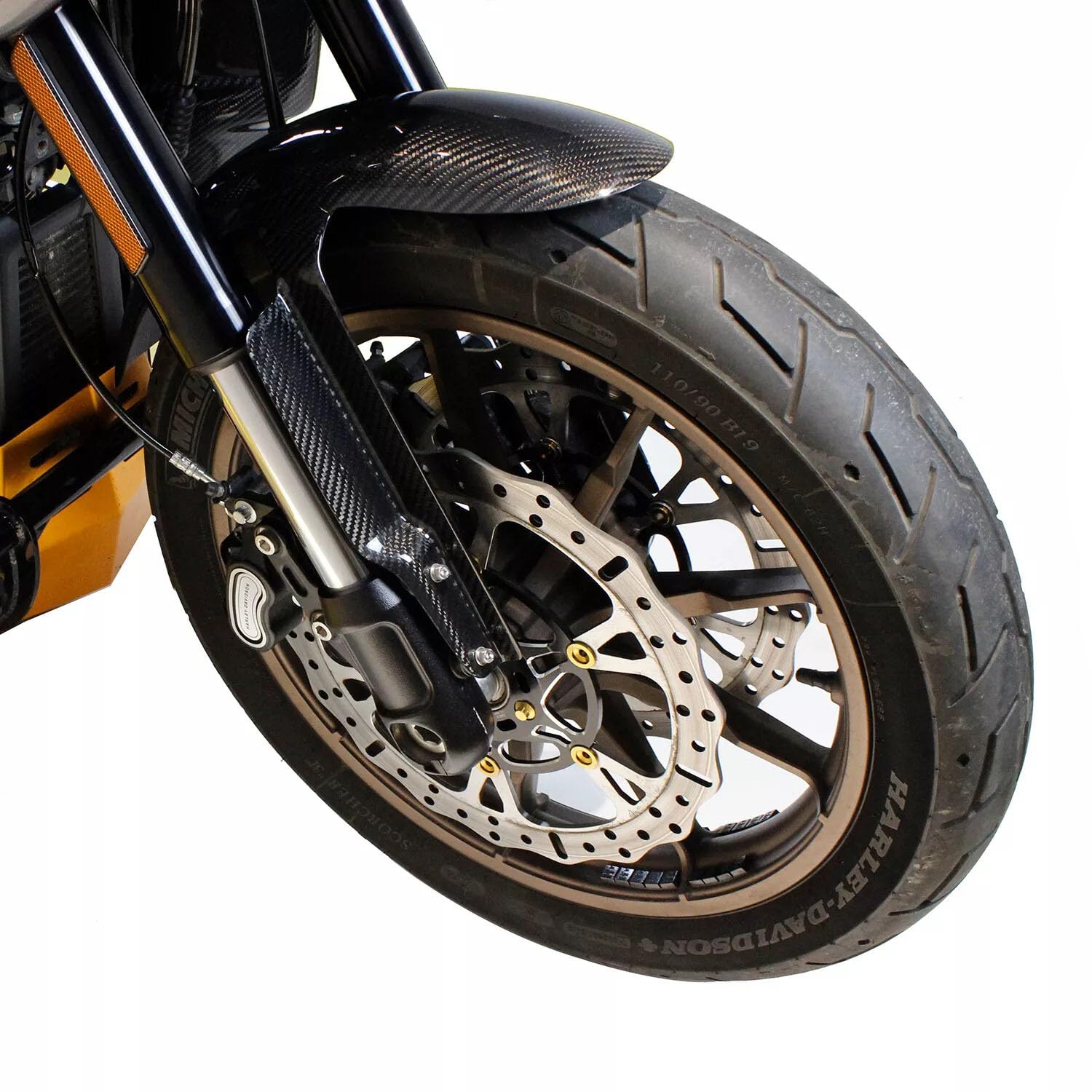 Carbon Fiber Front Fender Hugger For Harley Davidson Low Rider S & ST (2018-2024) - Gloss/Matt Finish