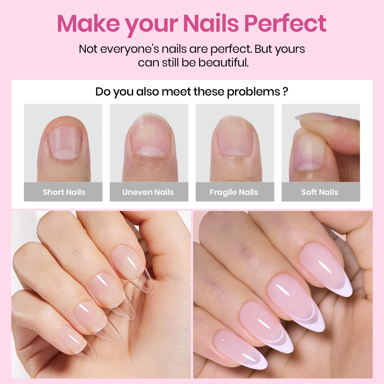 Beetles Almond Nail Tips - 576pcs -4