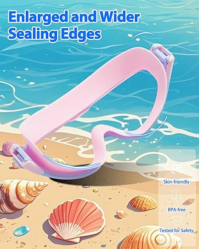 Miniatura 3 de seasprint Swim Goggles for Kids 6-12, Wide View Anti-Fog UV Protection No Leaking,Boys Girls Youth Swimming Goggles