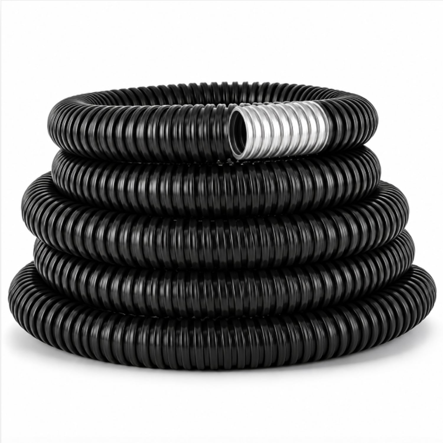 Hicarer 10 ft 1" Liquid-Tight Metal Coated Conduit PVC Flexible