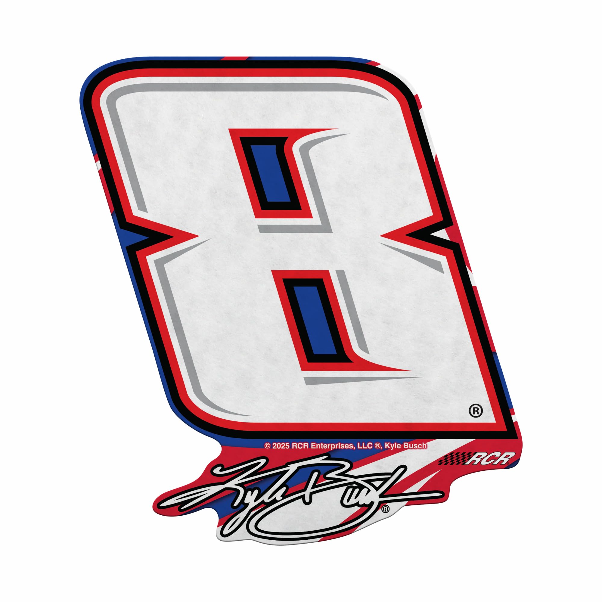 Rico Industries NASCAR Racing Kyle Busch Shape Cut Pennant - Home and Living Room Décor - Soft Felt EZ to Hang
