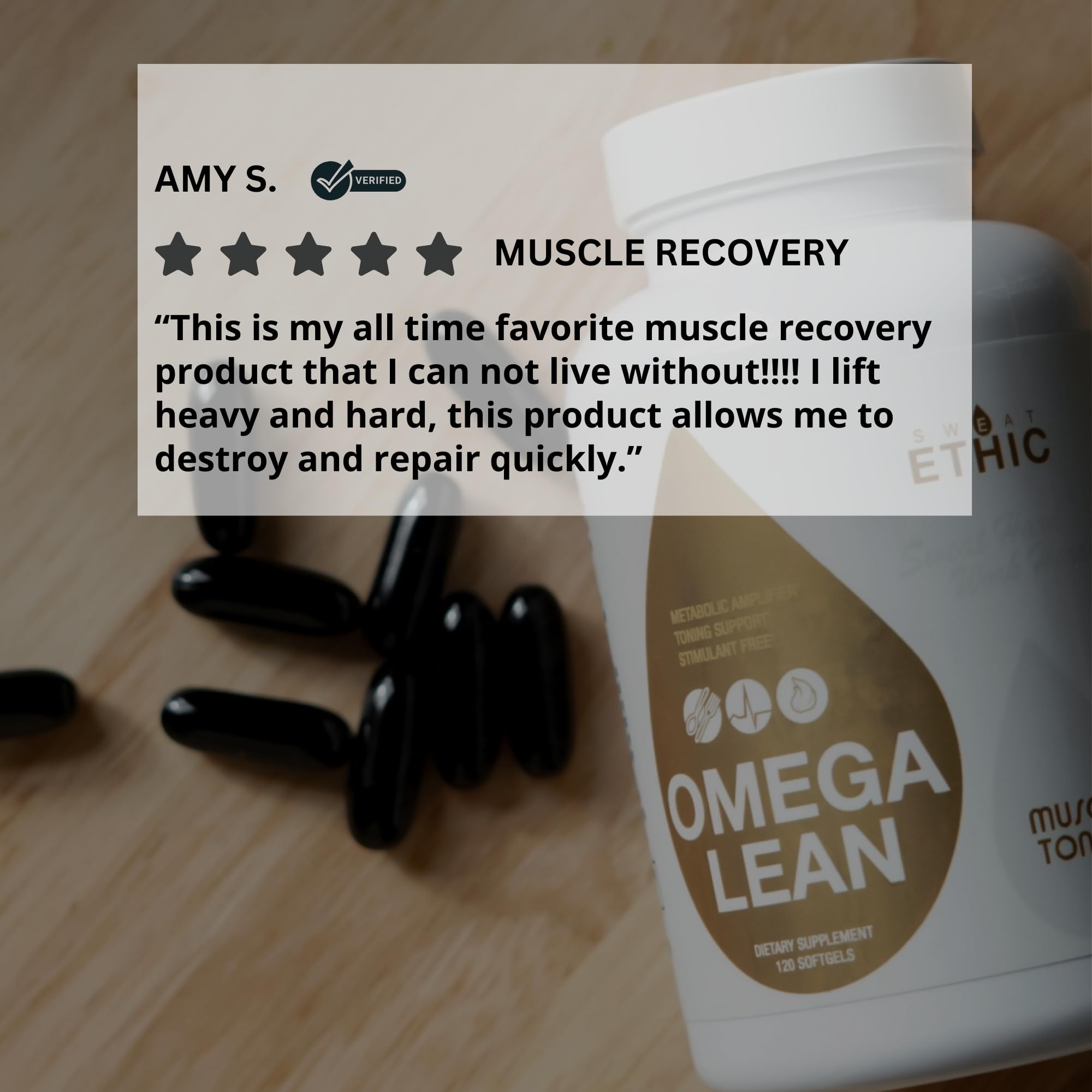 Amazon.com: Sweat Ethic Omega Lean Muscle Toner, Non Stimulant Formula with Omega  3, 6 & 9 Fatty Acids, Cla, L Carnitine & Vitamin E, Fish Oil Capsules,  Daily Supplements for Men &