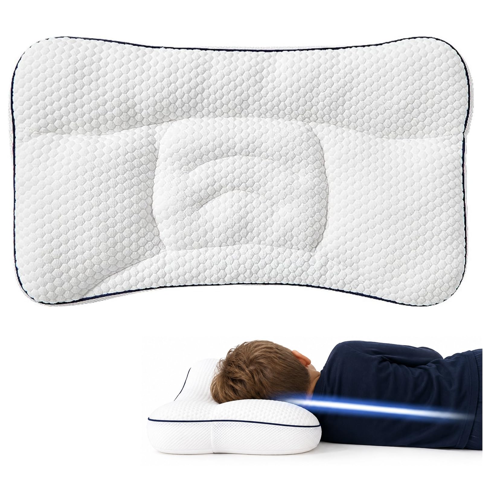 Sereniakids Cuscino Posturale Bimbi In Memory Foam, Anti-Russamento (8 a 18 anni)