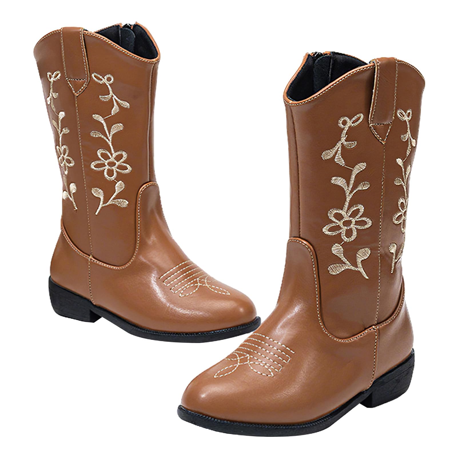 rismart Botas Cowboy Niña Media Caña Vaqueras Bordadas de Invierno