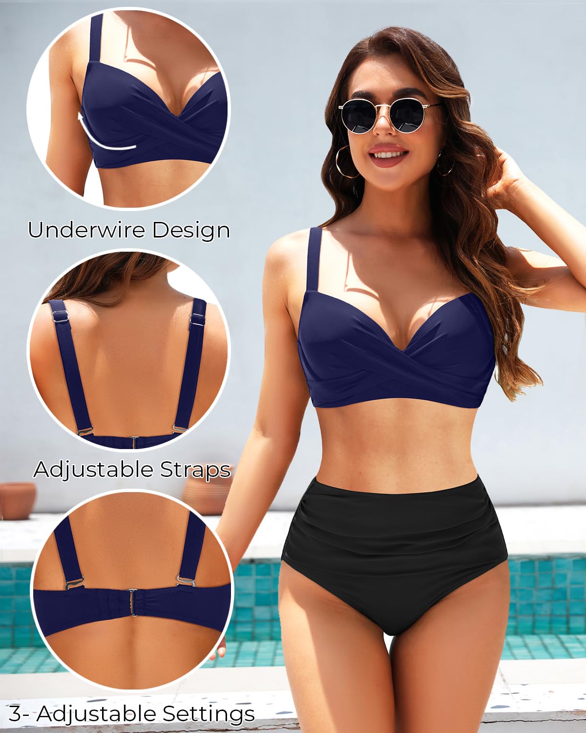 Haut de Bikini à Armatures pour Femme - Haut de Bain Push-up rembourré