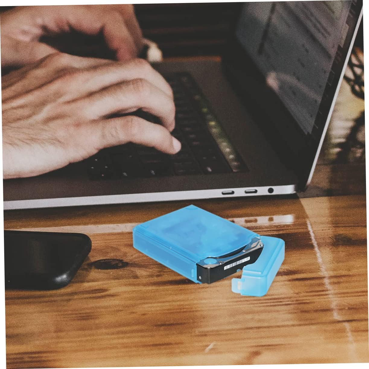 Hard Drive Disk Protective Box 5 Pack 3.5 Inch Hard Drive Storage Case Portable Plastic Protective Box Anti-Shock Mixed Colors