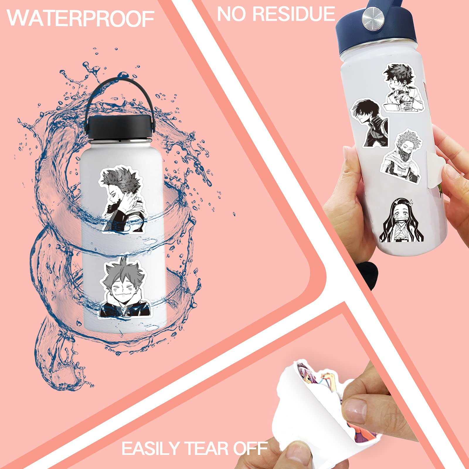 Buy Anime Stickers Mixed Pack[100 PCS ]Vinyl Waterproof Stickers for Laptop Water Bottles for