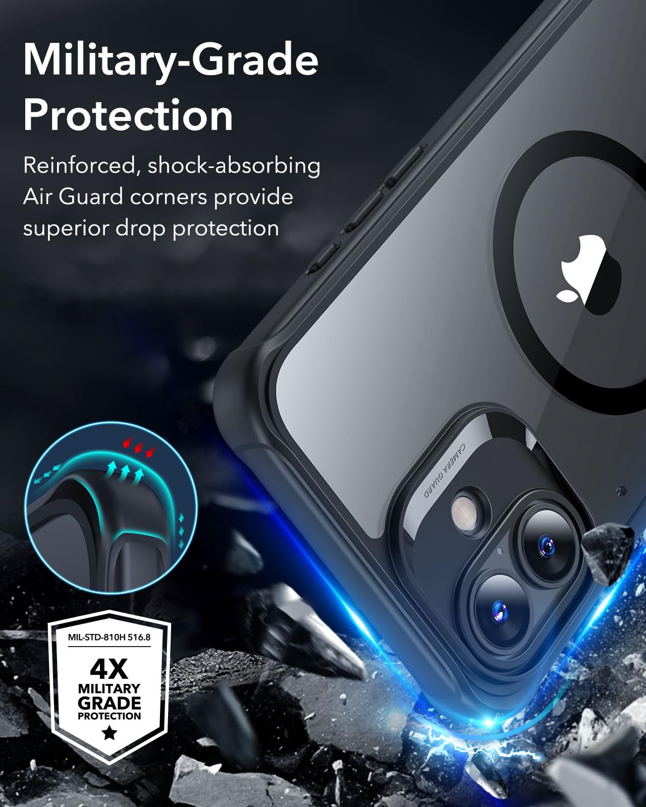 ESR for iPhone 16 Plus Case Set, 1 Set Individual Lens Protectors, Compatible with MagSafe Phone Case - Image 4