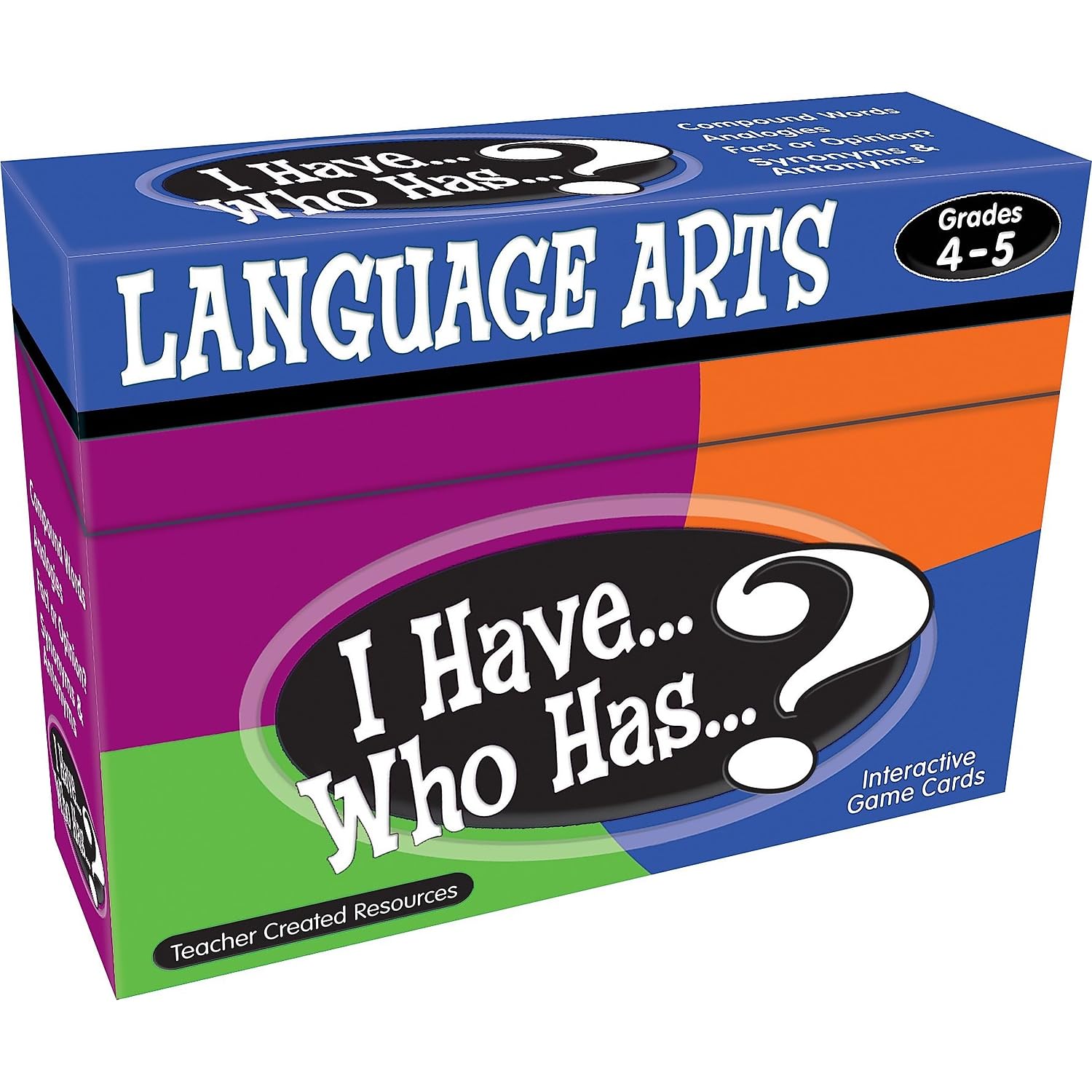 Teacher Created Resources 4&5 I Have Language Arts Game, Multi, 5.5 x 1.75 x 4 inches