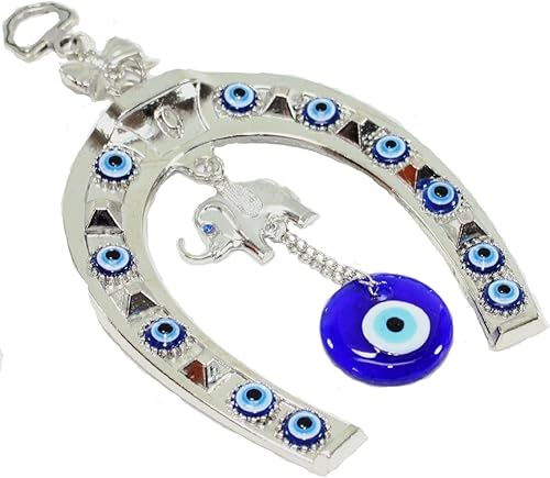 We pay your sales tax Amuletos de elefante de ojo turco azul turco para colgar en la pared, decoración del hogar, bendición, inauguración de la