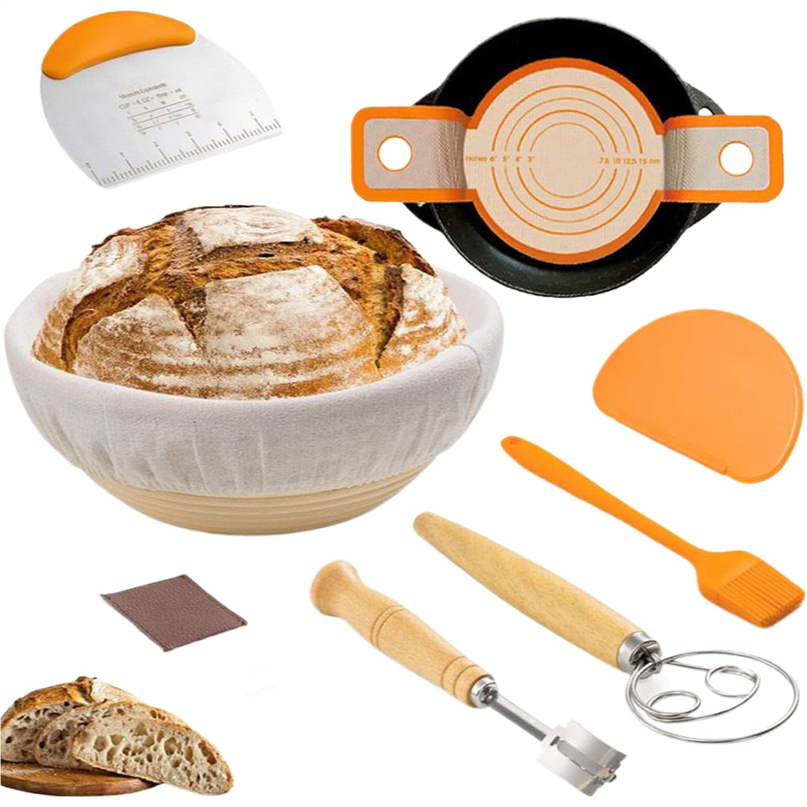 Kit de fabrication de pain pour débutants : ustensiles de fermentation de pâte maison