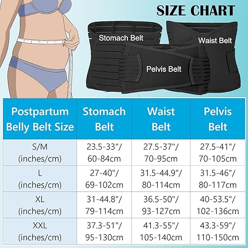 Miniatura 7 de Banda posparto 3 en 1 para el vientre posparto, cinturón de recuperación posparto, soporte para después del parto, fajas adelgazantes, moldeador de
