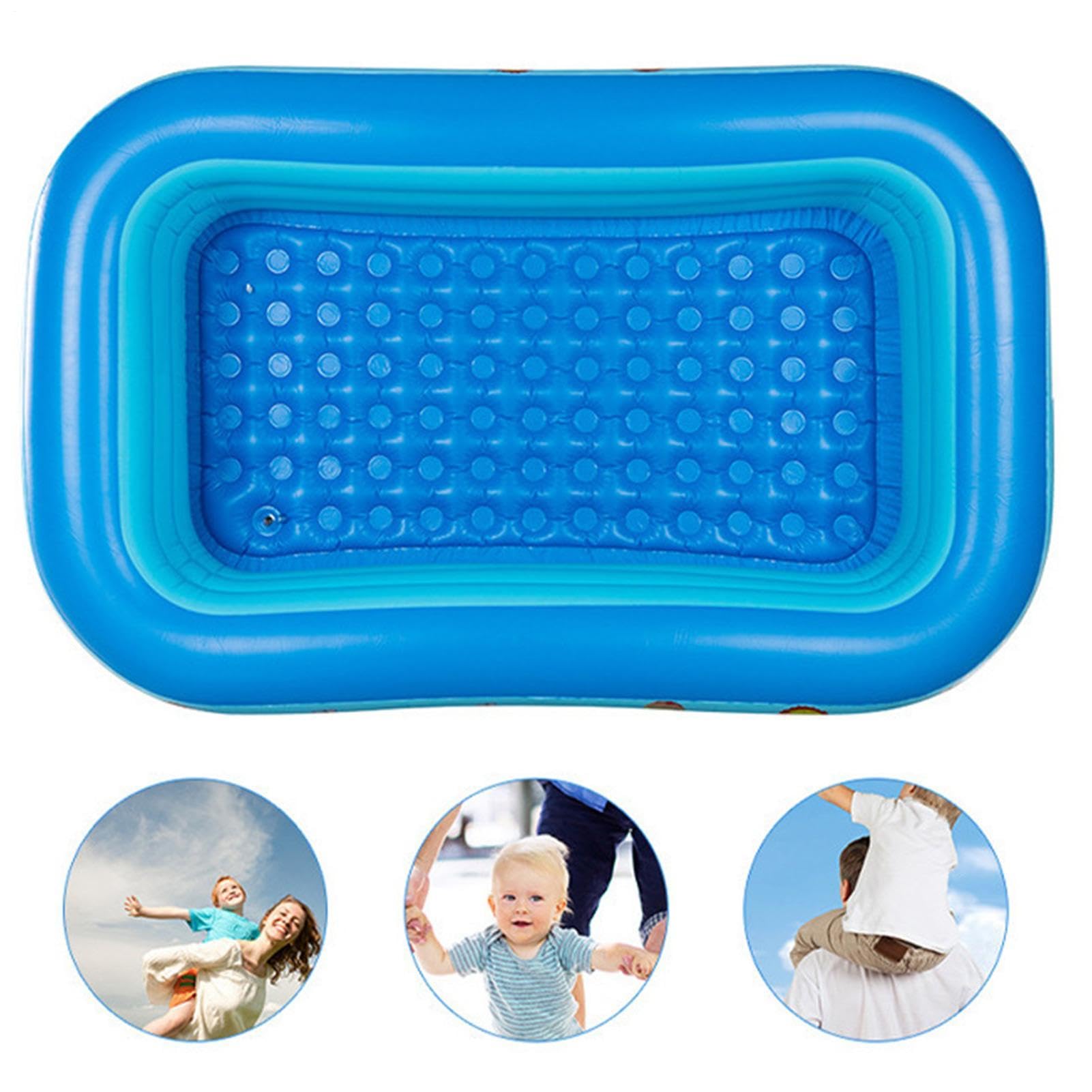 Piscina Gonfiabile Per Bambini - Grande Pieghevole Portatile Resistente Ai Raggi UV | Piscina Gonfiabile Quadrata Da Esterno | Per Adulti E Piccoli, Interno Esterno, Acquatico, Giardino, Prato