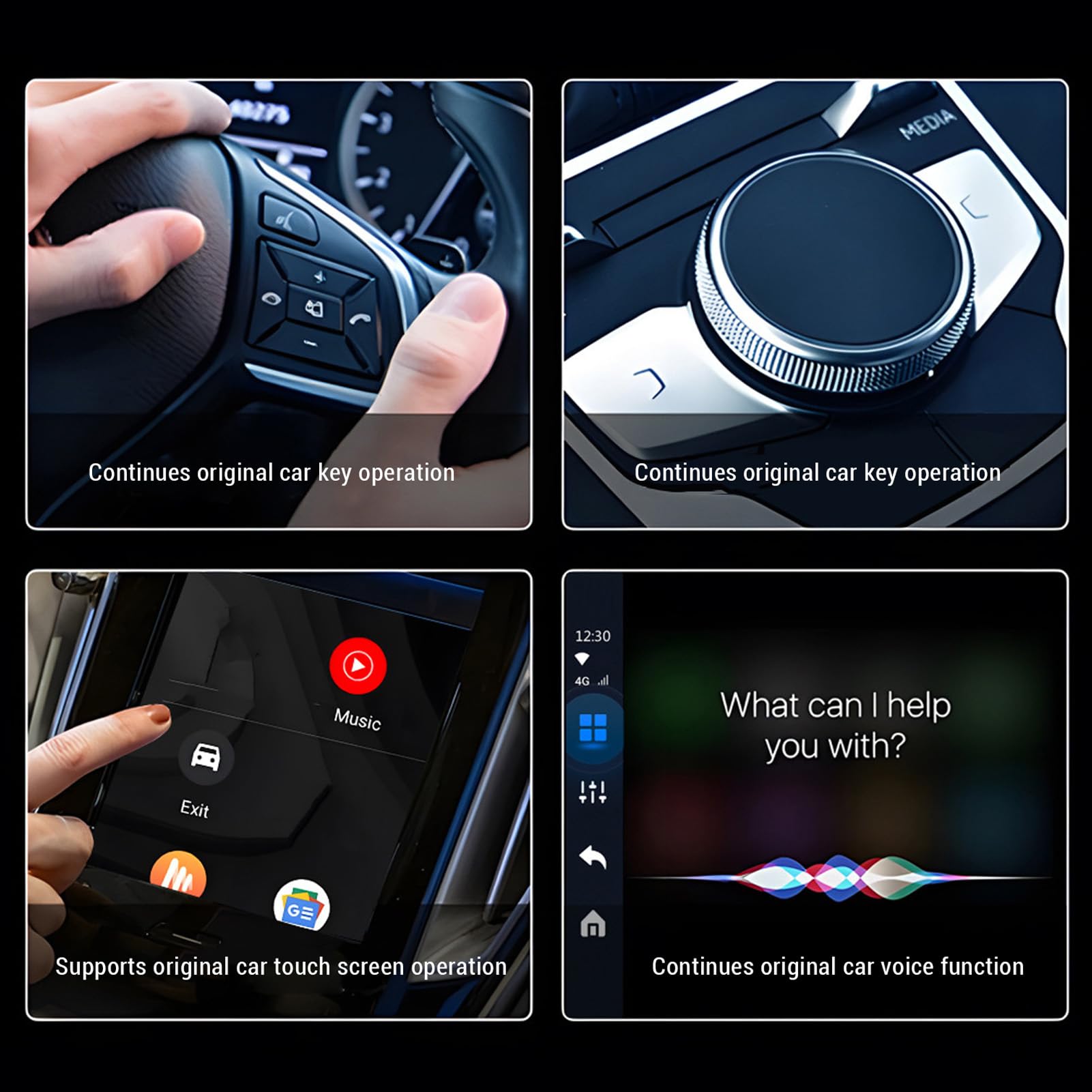 Tosuny Dongle 'adattatore Video per Auto Wireless, Convertitore di Bastoncini da 2 in 1 Auto e Convertitore di Focolare con Reti Wifi a Doppia Wifi e 5.0, per IOS 10+ e 12 (4 GB+32 GB)