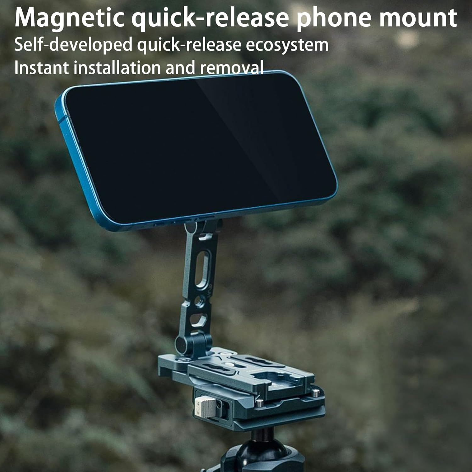 磁気携帯電話三脚スタンド | 強力なマグネットスマートフォンデスクホルダー カメラブラケット 携帯電話アクセサリー 録画/ビデオブロ