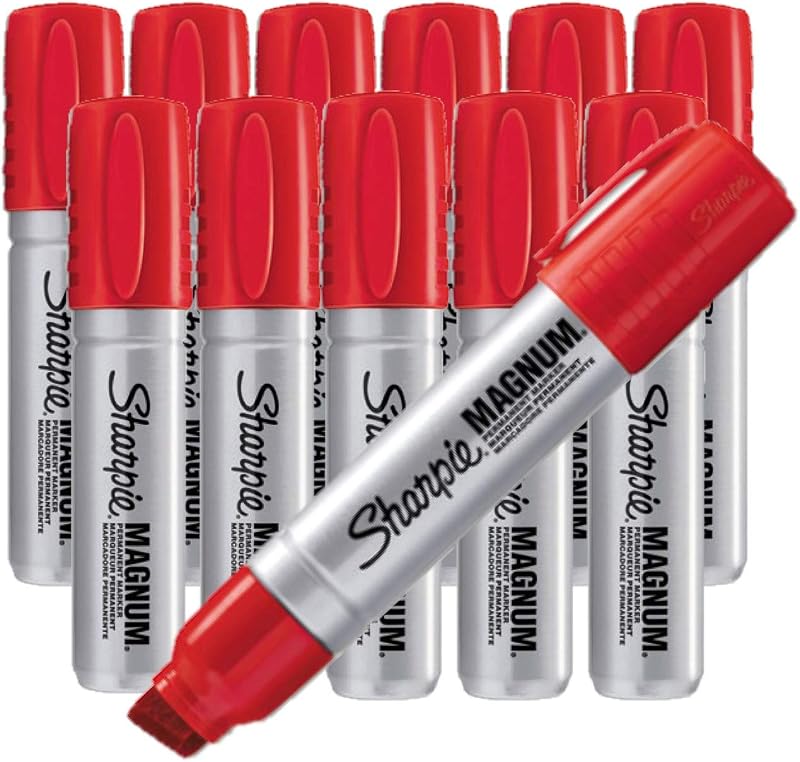 Sharpie Permanent Marker Magnum Red - Pack of 12