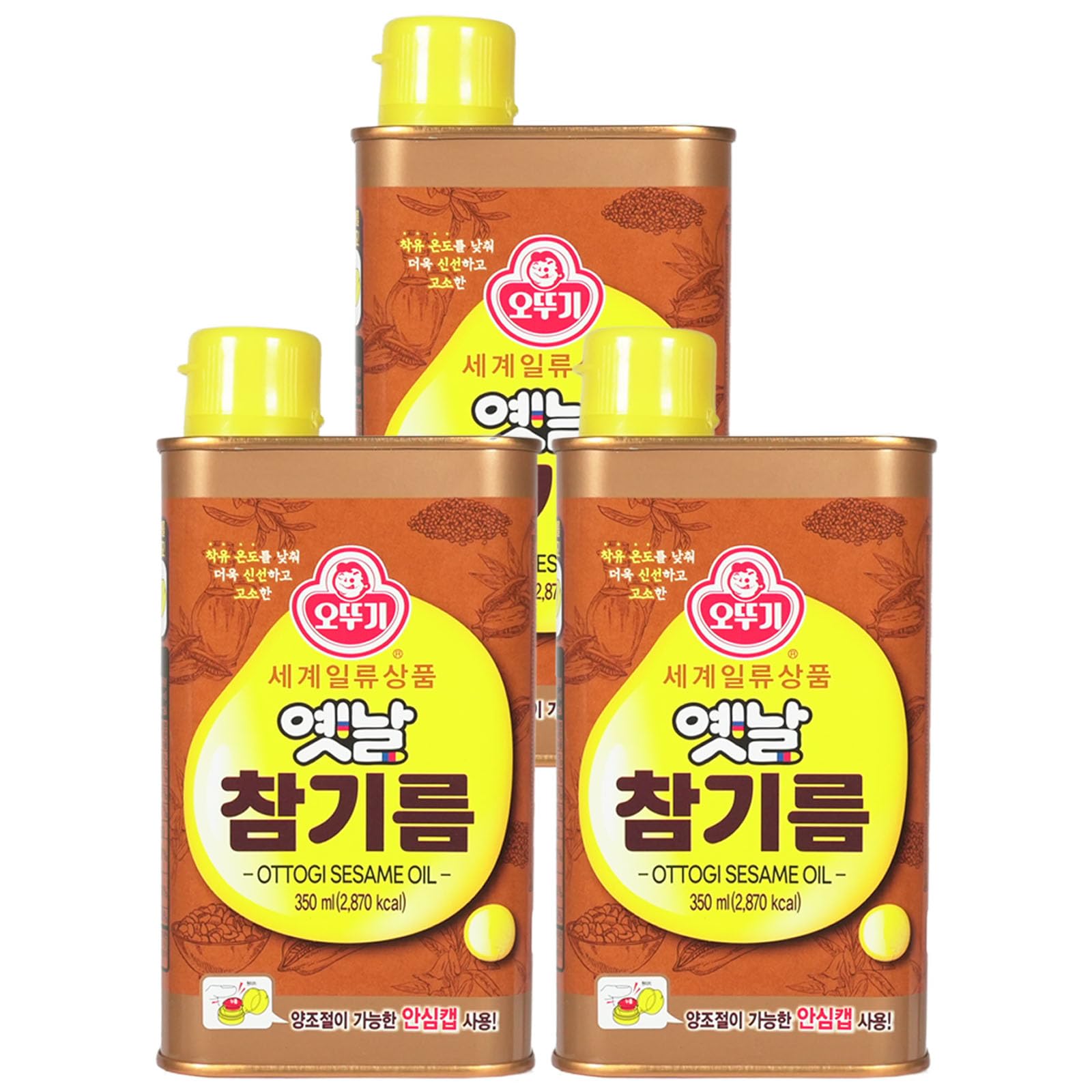 3er Pack (3x350ml) Ottogi Sesamöl geröstet
