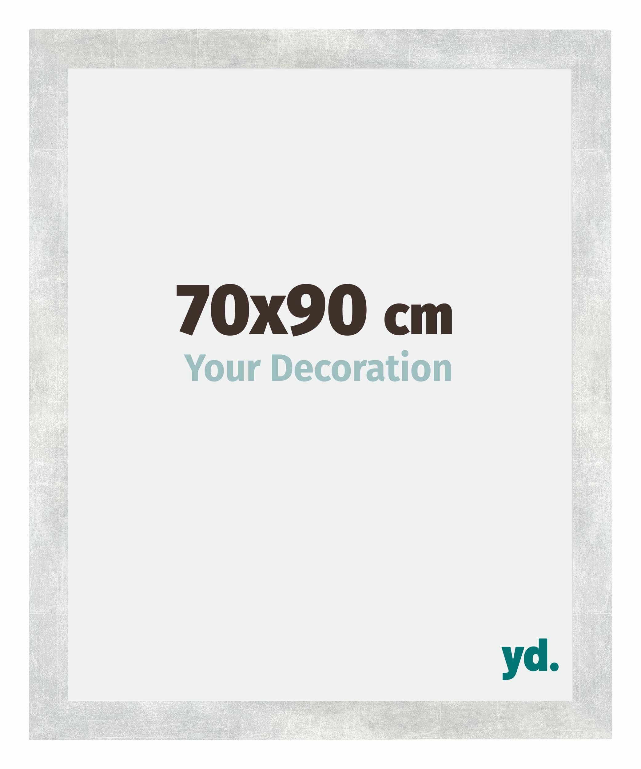 Your Decoration - Picture Frame 70x90 cm - Silver Shiny Vintage - Decorative Wall Frame in MDF with Antireflection - Frame 70x90 - Mura — image 1