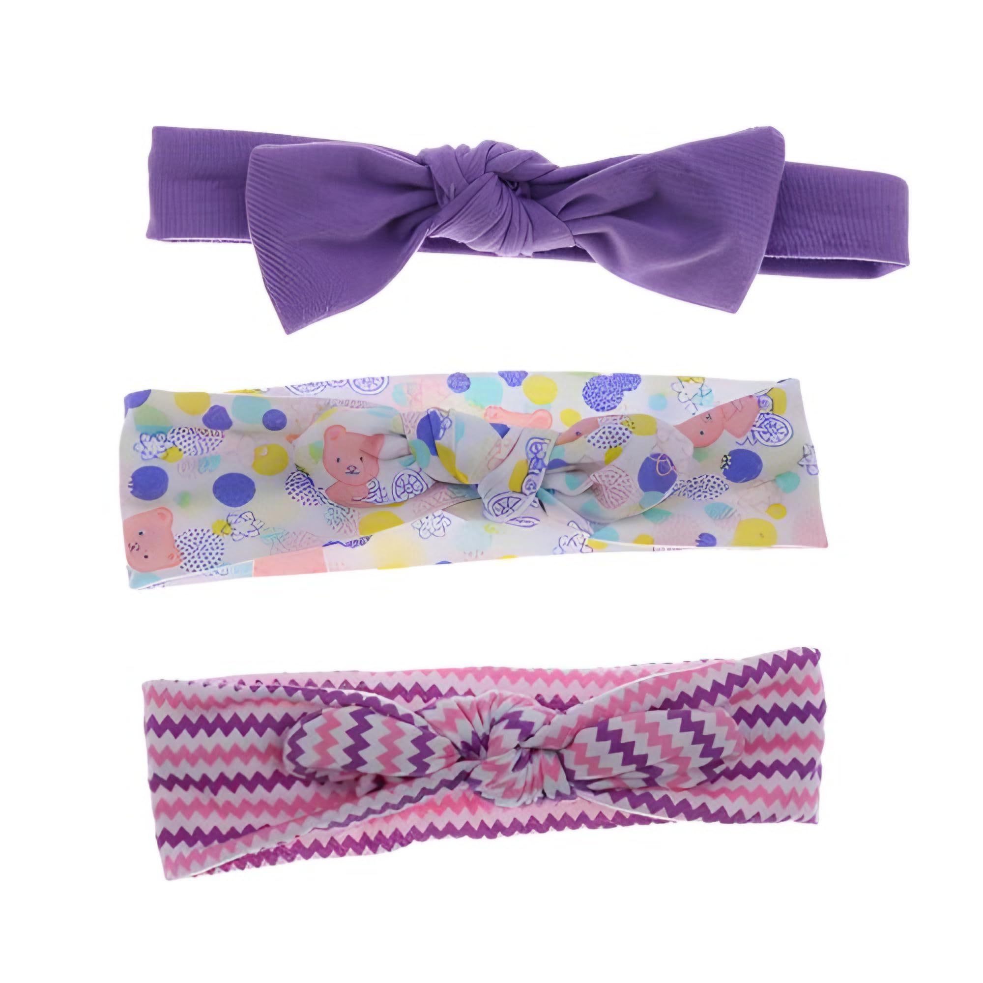 SYGA 3 Pcs Children's Hairband Elastic Headband Suit Baby Girls Headdress Hair Accessories-image-39