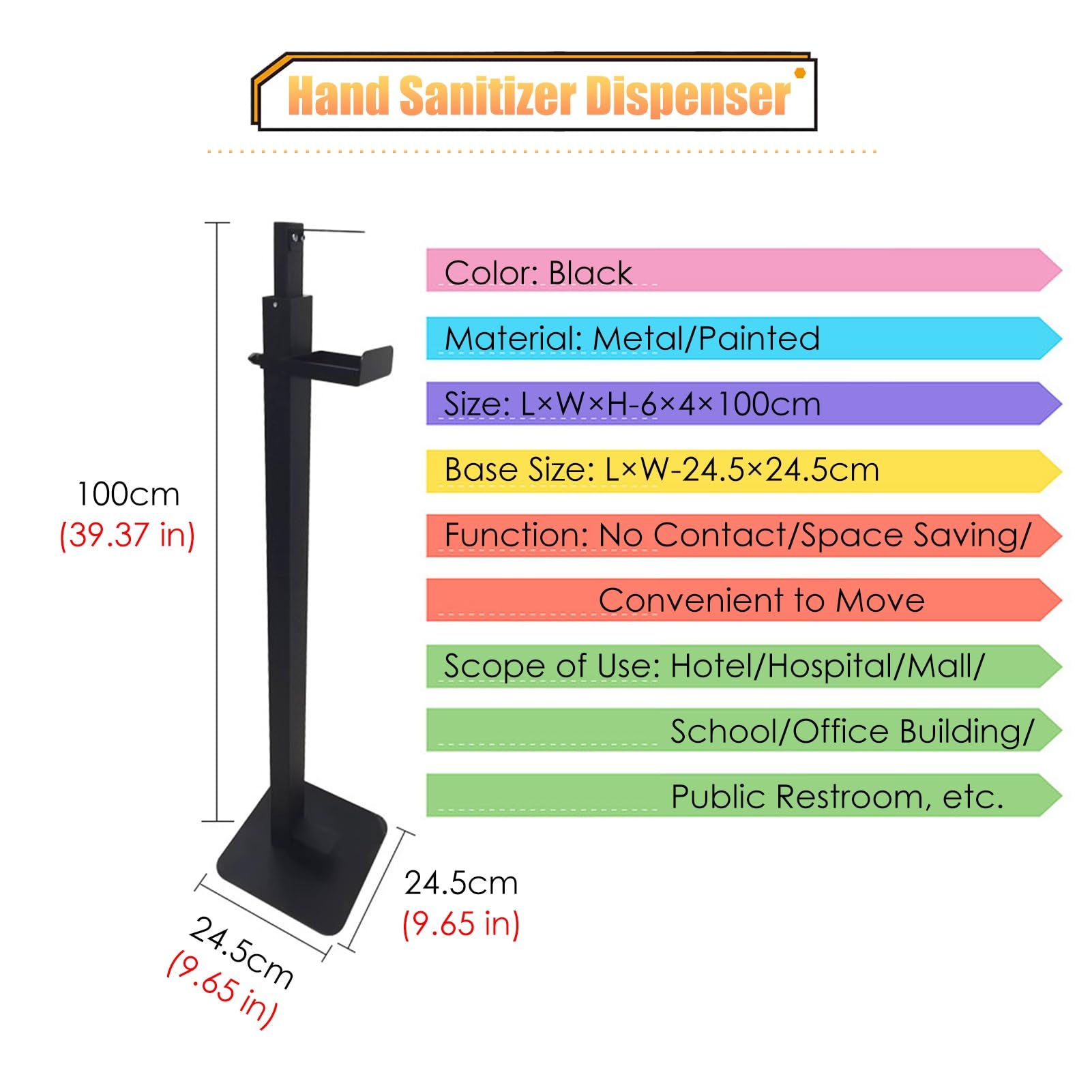 Supporto per Disinfettante Supporto Disinfettante Liquido Per Disinfettare Le Mani A Pedale, Dispenser Liquido Per Scuole Alberghiere E Ospedali, Supporto Per Pavimento Igienizzante Senza Contatto