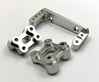 Dhawk Racing CNC Alloy 2-Speed Trans Case BRAC S & Steering Servo Brace for Axial SCX6, Black