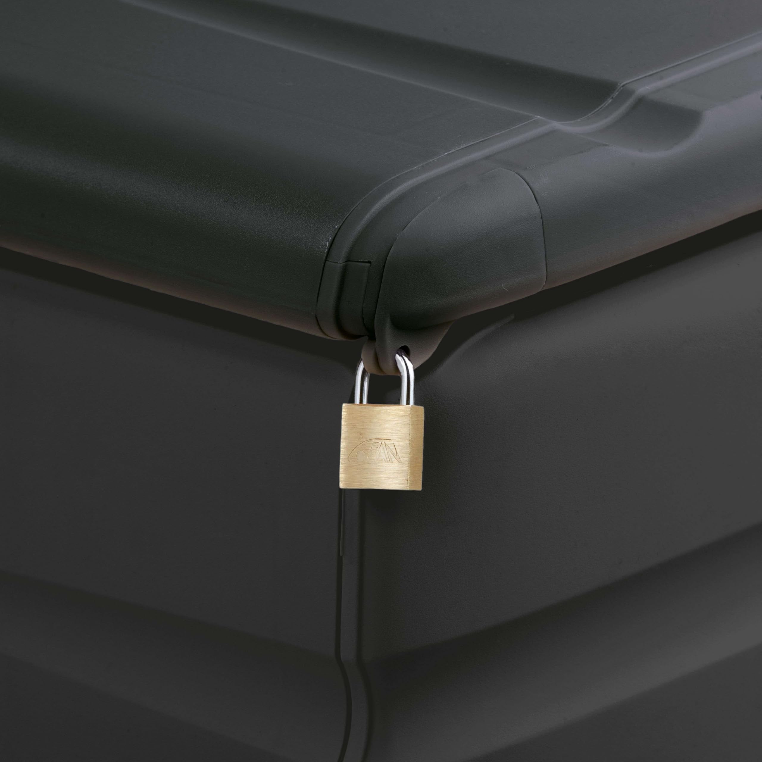 Coffre de rangement pour jardin 260 L résine Noir 80 x 61 x 53 cm