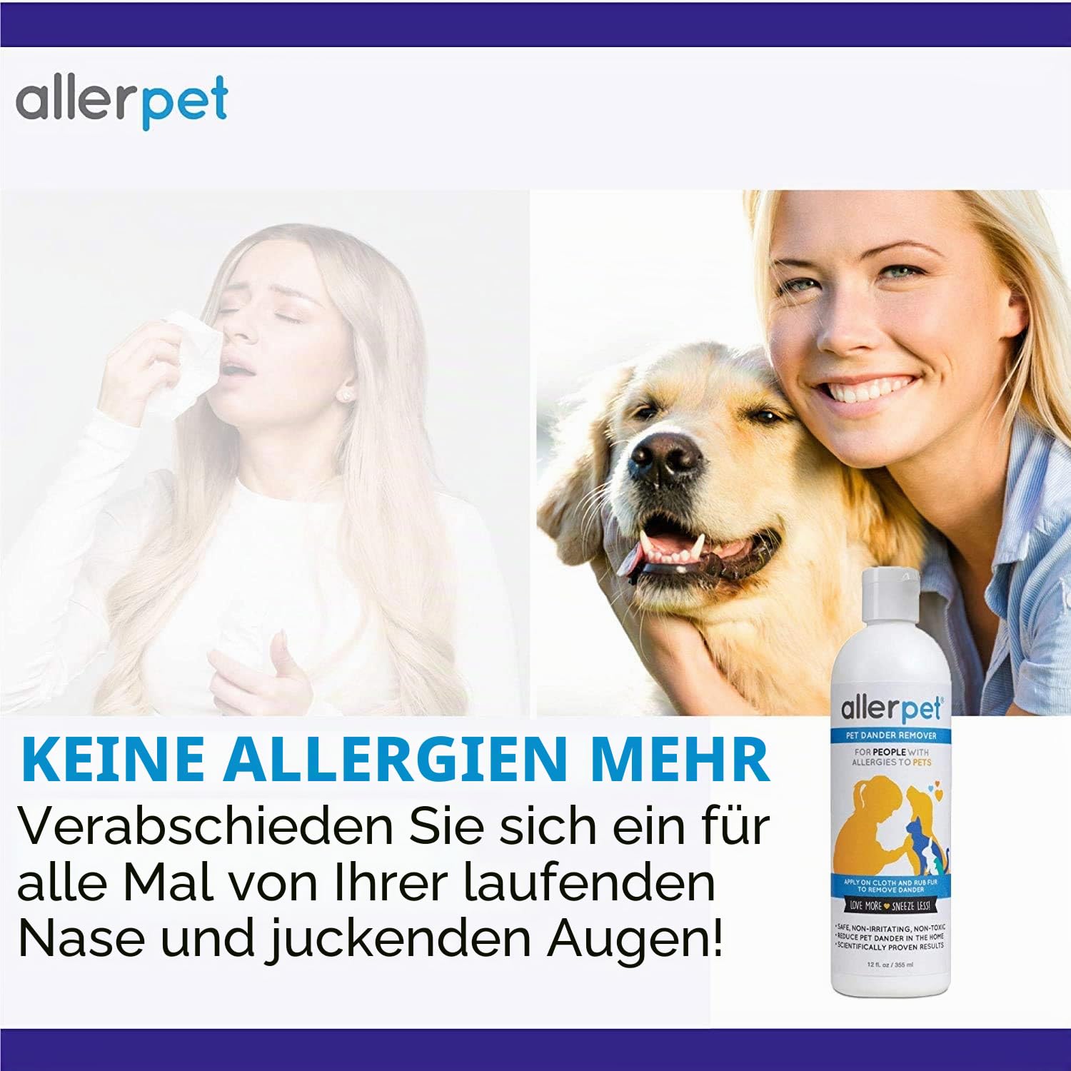 Allerpet Haustier-Allergen-Entferner, 355 ml (1er Pack)