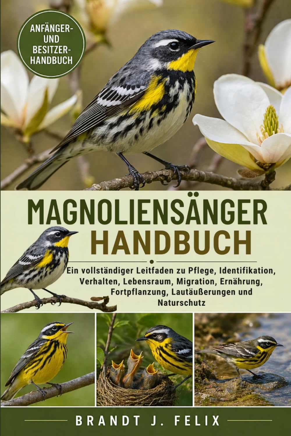 MAGNOLIENSÄNGER-HANDBUCH: Ein vollständiger Leitfaden zu Pflege, Identifikation, Verhalten, Lebensraum, Migration, Ernährung, Fortpflanzung, Lautäußerungen und Naturschutz