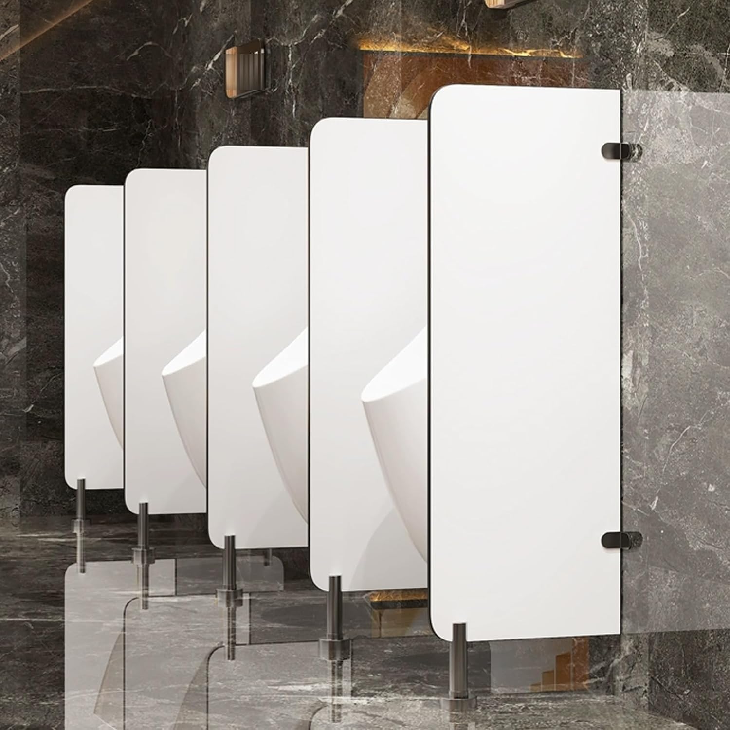 Pannello divisorio per bagno pubblico – Divisorio durevole da pavimento a soffitto per orinatoio per privacy e igiene nei bagni commerciali