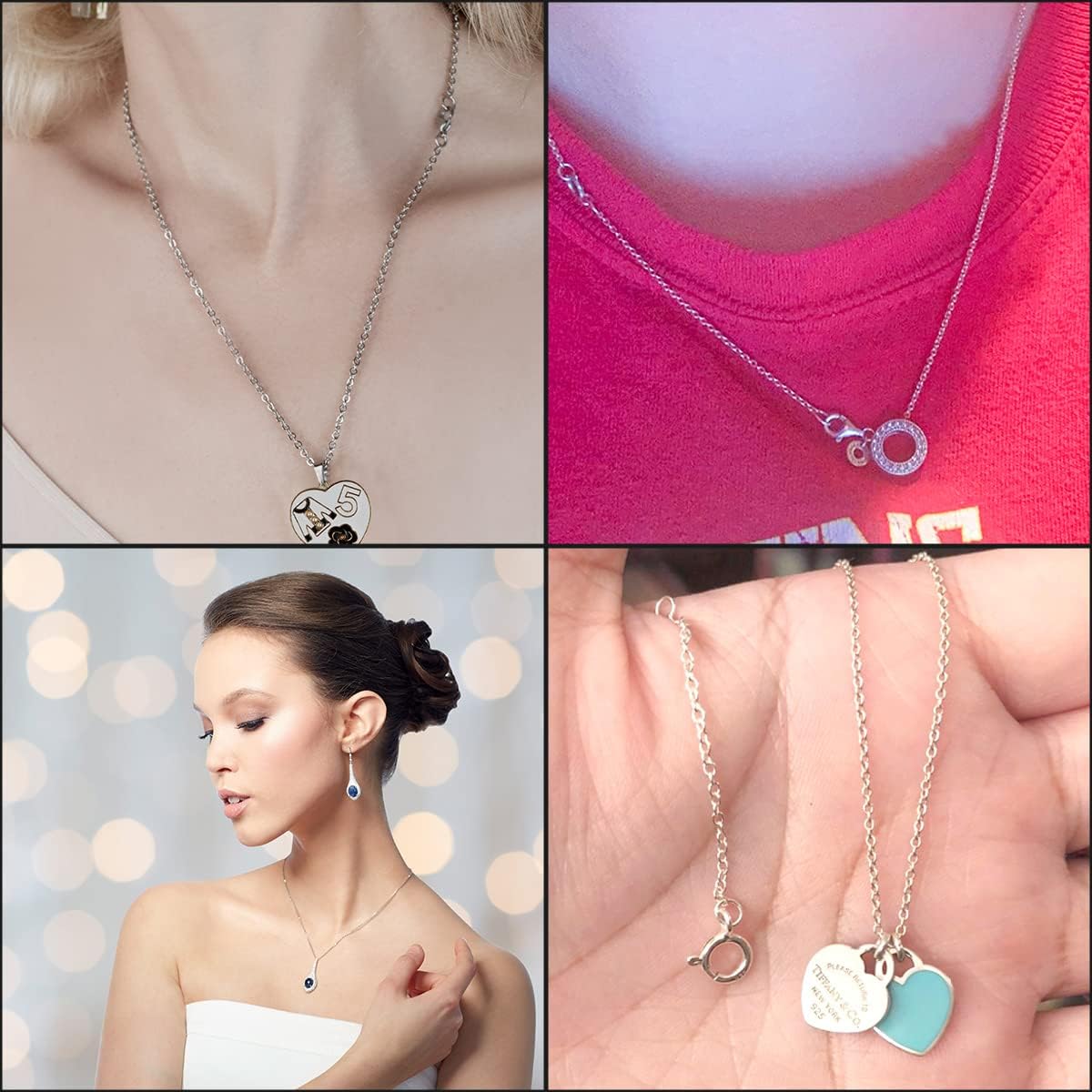 3 Pieces 925 Sterling Silver Necklace Extenders Necklace Extension Chain for Women Plated Extender Chain for Jewelry Making Durable Bracelet Chain Dainty Removable Anklet Chain (2 3 4 inch) - Image 2