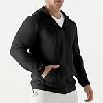 Mens Lightweight Running Jackets,UPF 50+ Jogging Windbreaker Zip Up Hoodie for Men with Pocket