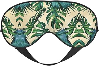 SSIMOO Green Banana Leaves Soft Sleep Eye Mask,Female Breathable Eye Patch,Perfect For Travel And Relaxation