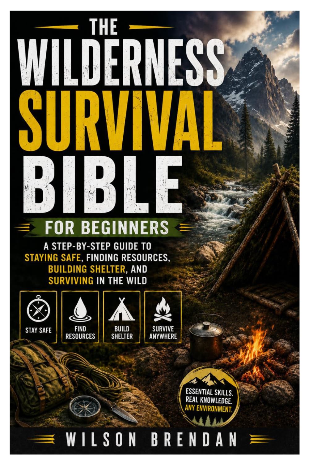 Wilderness Survival Bible for Beginners: A Step-by-Step Guide to Staying Safe, Finding Resources, Building Shelter, and Surviving in the Wild