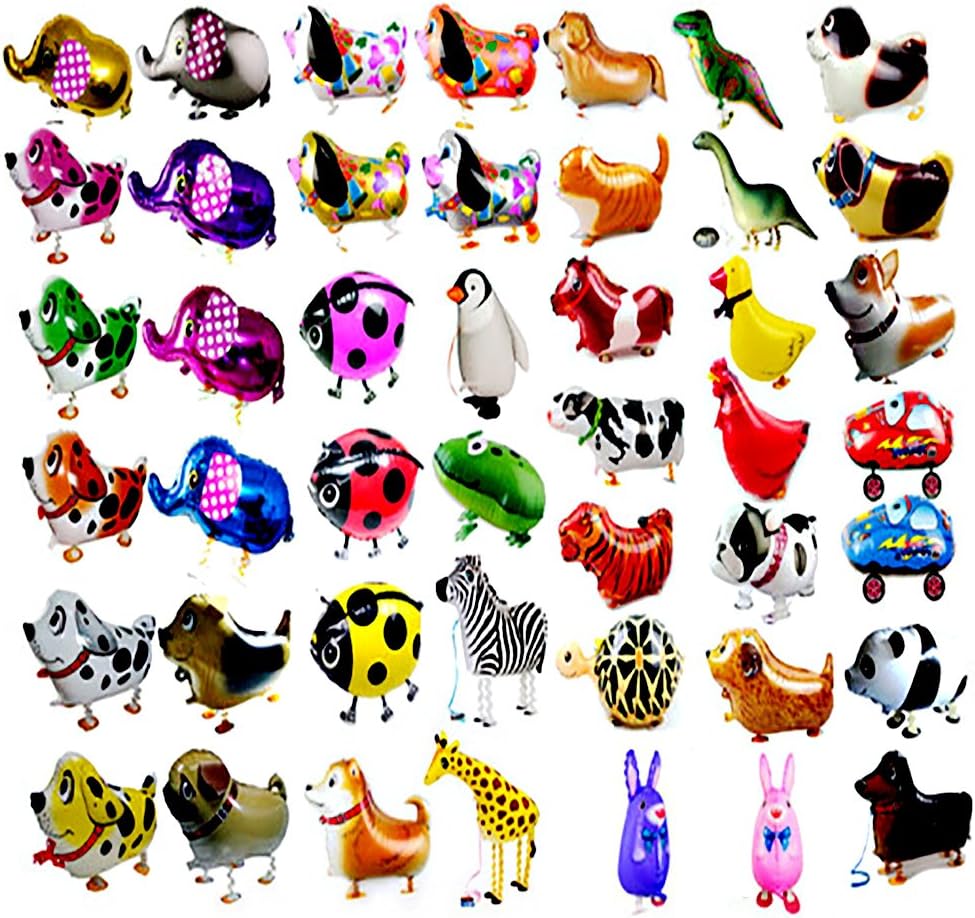 RETON 7 PCS/Set Walking Animals Balloon Kids Brithday Party Decor Children Gifts-Mixed Pets Air Walkers