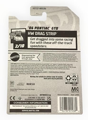 Miniatura 2 de Hot Wheels Zamac '06 Pontiac GTO, HW Drag Strip 210, 164 Escala Diecast Car